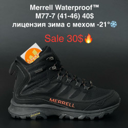Мужские ботинки Merrell Waterproof™ лицензия зима с мехом -21° M77-7 AN