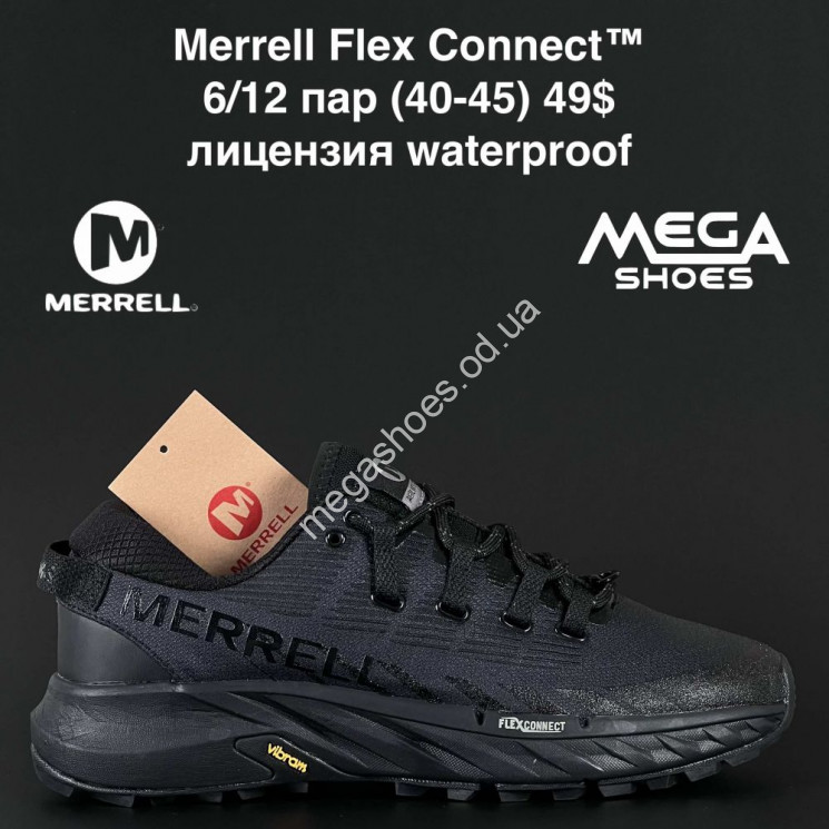 Мужские кроссовки Merrell Flex Connect waterproof Black GS купить оптом в Одессе