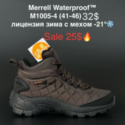 Мужские ботинки Merrell Waterproof™ лицензия зима с мехом -21° M1005-4 AN
