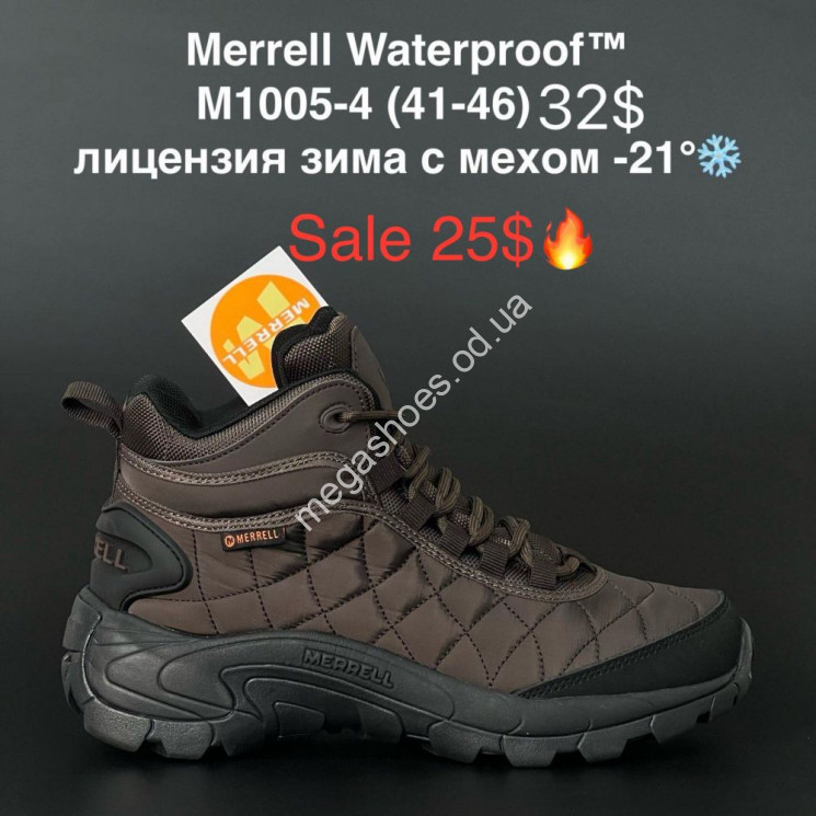 Мужские ботинки Merrell Waterproof™ лицензия зима с мехом -21° M1005-4 AN купить оптом в Одессе