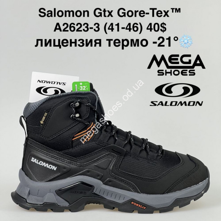 Мужские кроссовки Salomon GTX Gore-Tex термо A2623-3 BH купити оптом на 7 км в Одесі​