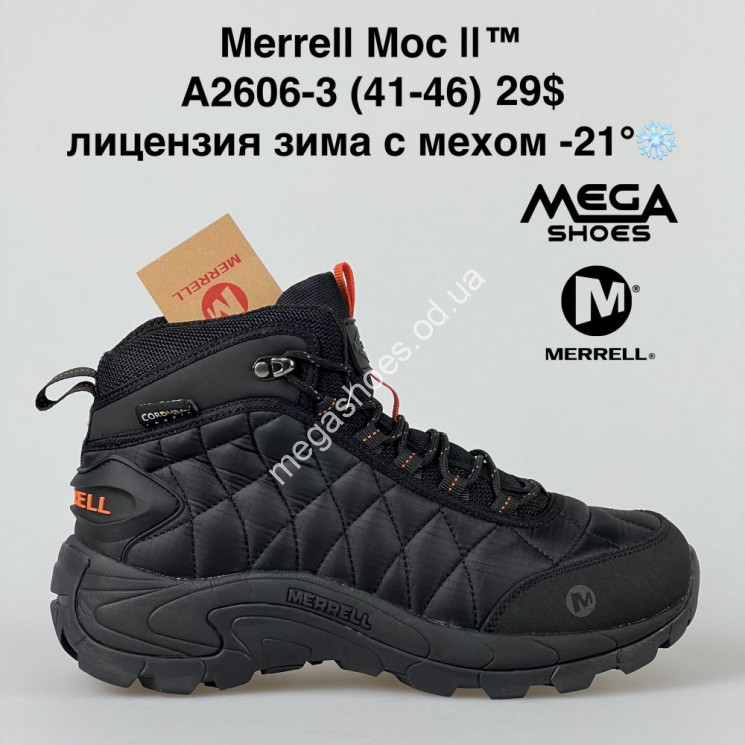 Мужские кроссовки лицензия зима с мехом Merrell Moc I| ™ A2606-3 BH купити оптом на 7 км в Одесі​