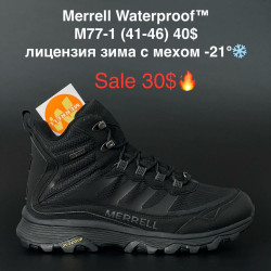 Мужские ботинки Merrell Waterproof™ лицензия зима с мехом -21° M77-1 KL
