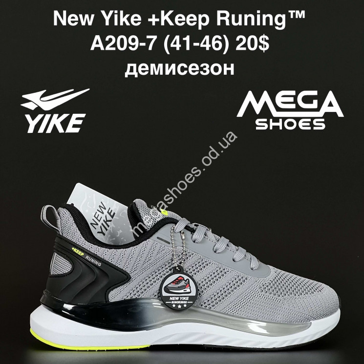 Мужские кроссовки New Yike +Keep Running™ демисезон A209-7 AN купити оптом на 7 км в Одесі​