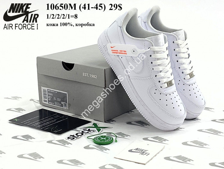 Мужские кроссовки Nike Air Force 1 кожа 100% 10650M VX купити оптом на 7 км в Одесі​