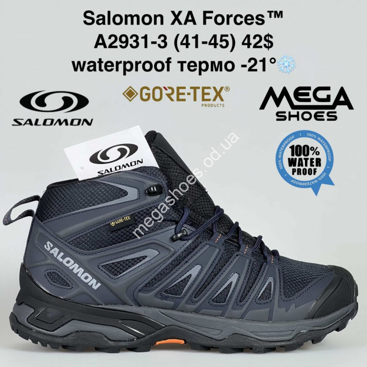 Мужские кроссовки Salomon XA Forces™ waterproof термо -21° A2931-3 SU купити оптом на 7 км в Одесі​
