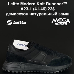 Мужские кроссовки Leitte Modern Knit Runner™ демисезон, натуральный замш A23-1 NA