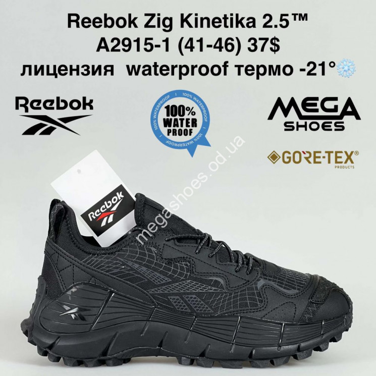 Мужские кроссовки Reebok Zig Kinetica 2.5™ лицензия waterproof термо -21° A2915-1 BH купить оптом в Одессе