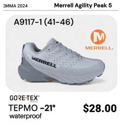 Мужские кроссовки Merrell Agility Peak 5 GORE-TEX ТЕРМО -21° waterproof A9117-1 FT