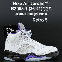 Кроссовки Nike Air Jordan Retro 5 кожа лицензия B3098-1 AN