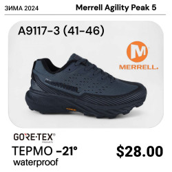 Мужские кроссовки Merrell Agility Peak 5 GORE-TEX ТЕРМО -21° waterproof A9117-3 FT