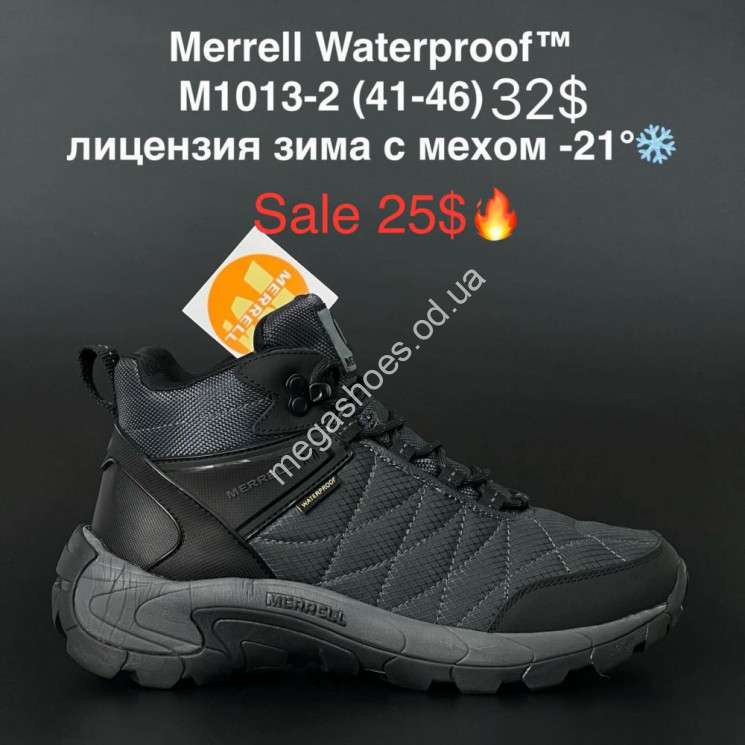 Мужские ботинки Merrell Waterproof™ лицензия зима с мехом -21° M1013-2 KL купити оптом на 7 км в Одесі​