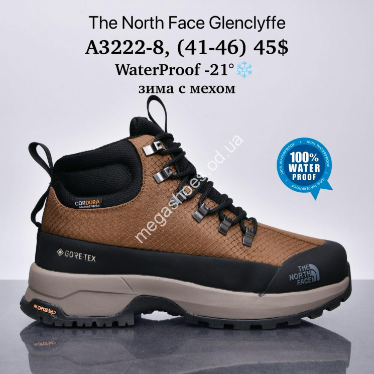 Мужские кроссовки The North Face Glenclyffe термо Waterproof -21°, зима с мехом A3222-8 SU купить оптом в Одессе