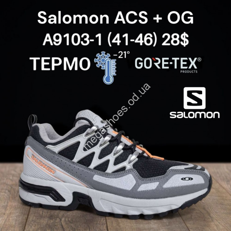 Мужские кроссовки Salomon ACS + OG ТЕРМО -21° GORE-TEX A9103-1 FT купити оптом на 7 км в Одесі​