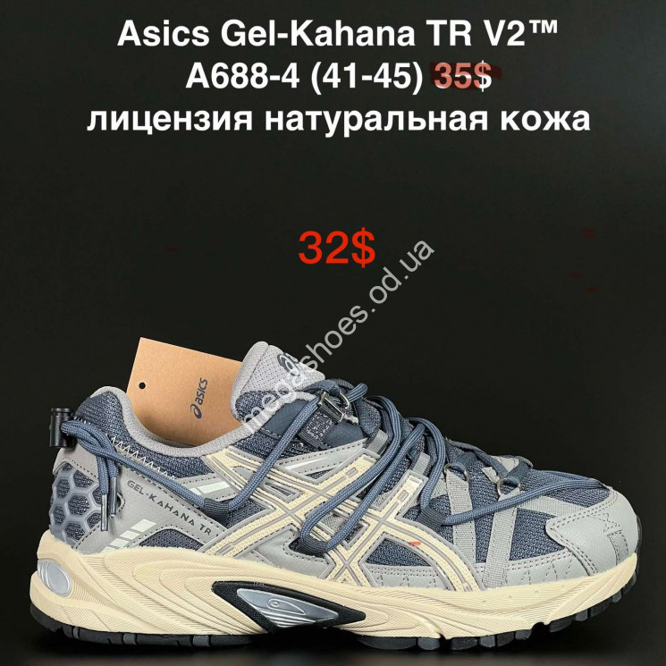 Мужские кроссовки Asics Gel-Kahana TR V2™ лицензия натуральная кожа A688-4 NA купити оптом на 7 км в Одесі​