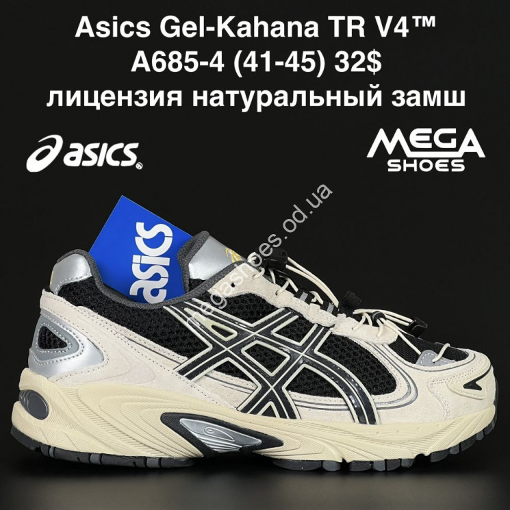 Мужские кроссовки Asics Gel-Kahana TR V4™ лицензия, натуральная кожа A685-4 NA купить оптом в Одессе