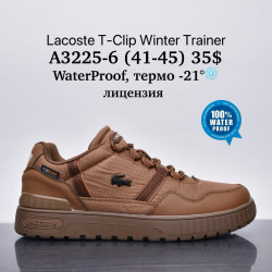 Мужские кроссовки Lacoste T-Clip Winter Trainer™ waterproof, термо -21°, лицензия A3225-6 SU