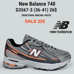 Кроссовки New Balance 740 текстиль, весна-лето G3567-3 PT