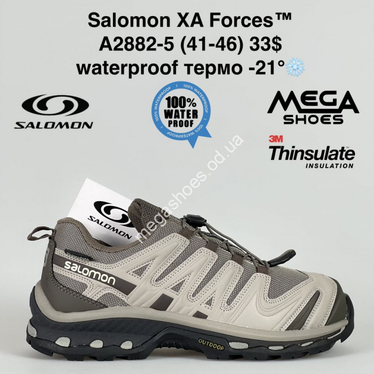 Мужские кроссовки Salomon XA Forces™ waterproof термо -21° A2882-5 BH купити оптом на 7 км в Одесі​