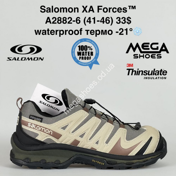 Мужские кроссовки Salomon XA Forces™ waterproof термо -21° A2882-6 BH купити оптом на 7 км в Одесі​