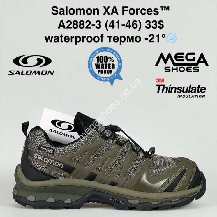 Мужские кроссовки Salomon XA Forces™ waterproof термо -21° A2882-3 BH купити оптом на 7 км в Одесі​