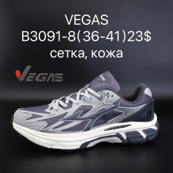 Кроссовки VEGAS сетка, кожа B3091-8 SU
