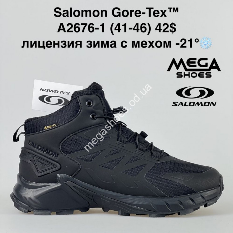 Мужские кроссовки Salomon Gore-Tex зима A2676-1 BH купити оптом на 7 км в Одесі​
