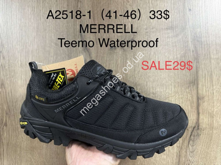 Мужские кроссовки Merrell Waterproof термо A2518-1 SU купить оптом в Одессе