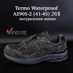 Мужские кроссовки Supo Vegas 2002R Termo Waterproof натуральная замша A2905-2 SU