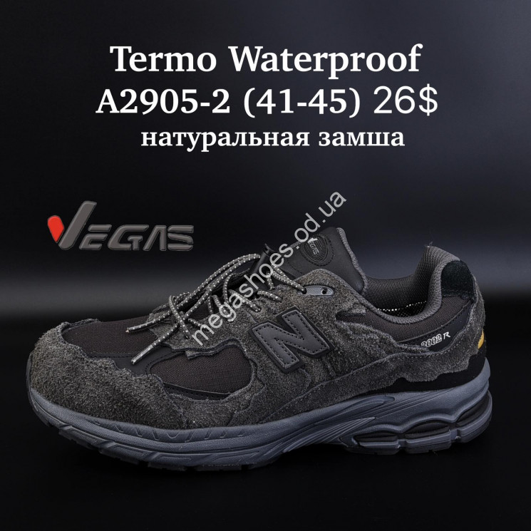 Мужские кроссовки Supo Vegas 2002R Termo Waterproof натуральная замша A2905-2 SU купити оптом на 7 км в Одесі​