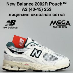 Мужские кроссовки New Balance 2002R Pouch™ лицензия, сквозная сетка A2 white/green JM