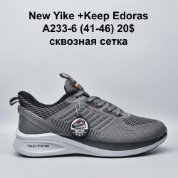 Мужские кроссовки New Yike +Keep Edoras сквозная сетка A233-6 KL