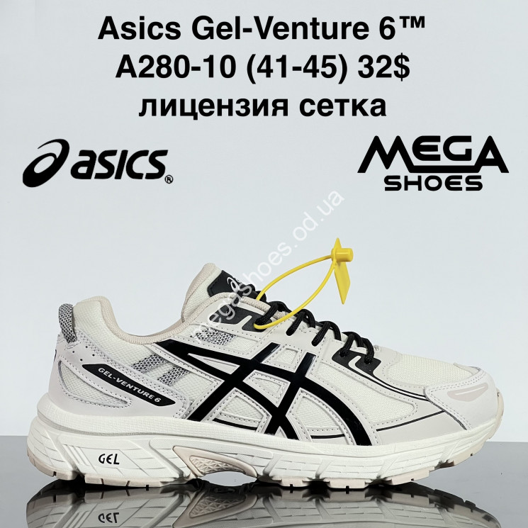 Мужские кроссовки Asics Gel-Venture 6™ лицензия, сетка A280-10 ZS купити оптом на 7 км в Одесі​