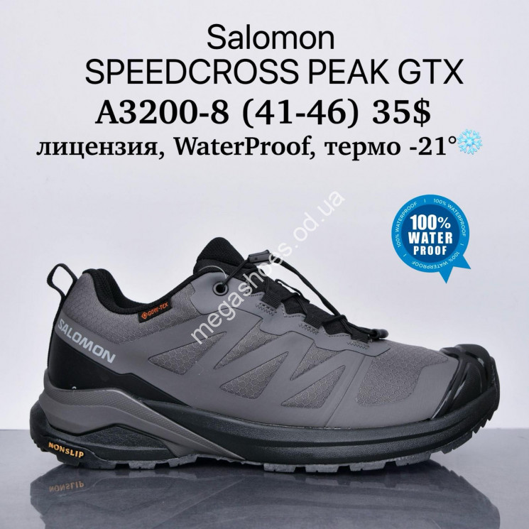 Мужские кроссовки Salomon Speedcross Peak GTX лицензия,  waterproof, термо -21° A3200-8 SU купити оптом на 7 км в Одесі​