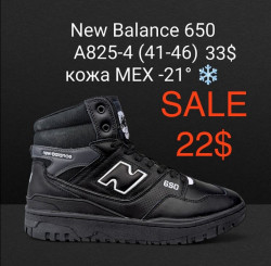 Мужские кроссовки New Balance 650 кожа мех -21° A825-4 PT