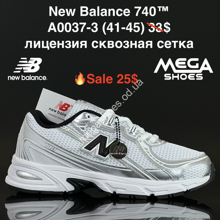 Мужские кроссовки New Balance 740 лицензия, сквозная сетка A0037-3 FL купить оптом в Одессе